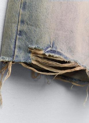 Новые ржавые джинсовые шорты бермуды zara4 фото