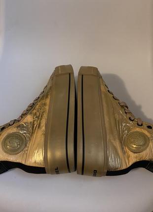 Кросівки diesel astico gold sneakers6 фото