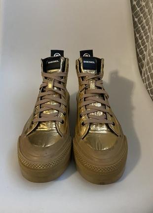 Кросівки diesel astico gold sneakers2 фото