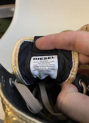 Кросівки diesel astico gold sneakers10 фото