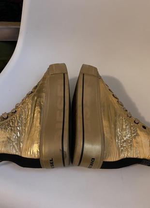 Кросівки diesel astico gold sneakers7 фото