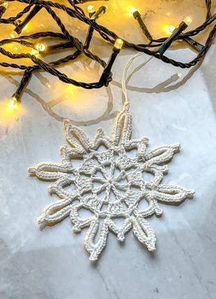 Новогоднее украшение "снежинка" / украшения на елку / рождественский декор2 фото
