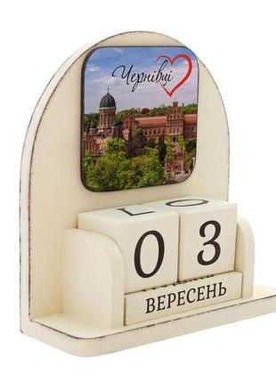 Вічний календар "міста україни. чернівці ♥", розмір 160х140х60 мм3 фото