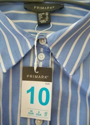 Primark atmosphere актуальна сорочка рубашка смужка оверсайз 100%cotton, р.107 фото