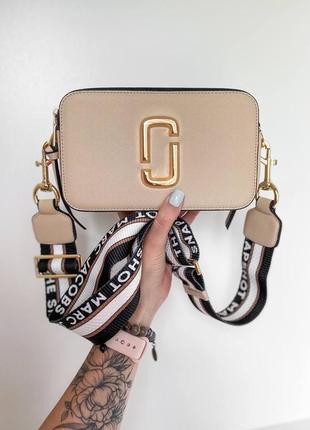 Сумка марк джейкобс marc jacobs mj beige logo