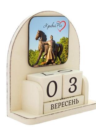 Вічний календар "міста україни. кривий ріг ♥", розмір 160х140х60 мм3 фото