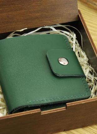 Шкіряний жіночий гаманець "classic"_green джона траволти