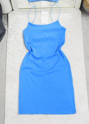 Нова блакитна сукня по фігурі zara