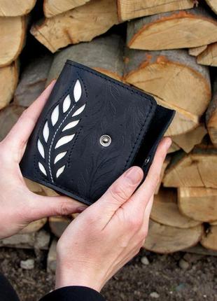 Жіночий шкіряний гаманець " пшеничка"9 фото