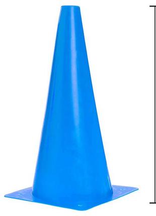 Конус-фишка спортивная easyfit для тренировок синяя 32 см (инвентарь для разметки полей, для игр и тренировок)