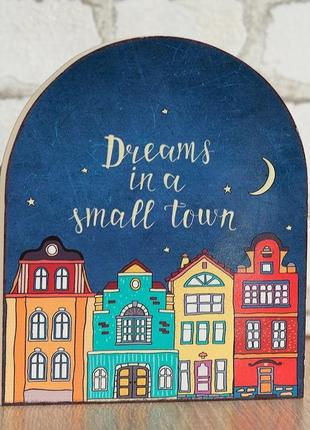 Вічний календар "dreams in a small town. кольорові будиночки", розмір 16х14х6 см4 фото