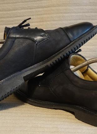 Комбіновані шкіряні туфлі бренда преміумкласу bally швейцарські 42 р.