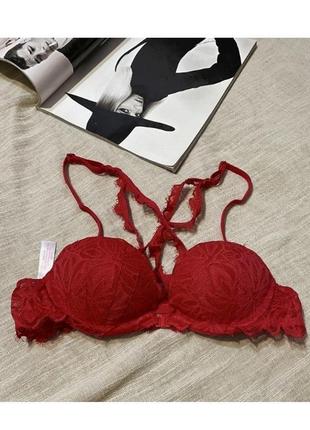 Victoria’s secret шикарный красный кружевной бюст