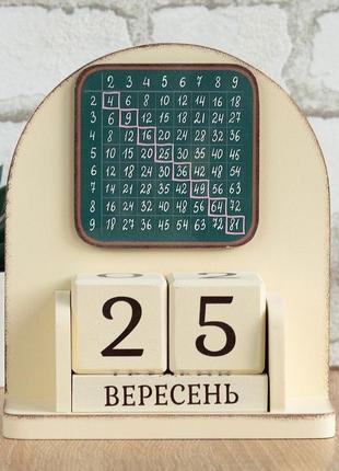 Вічний календар "таблиця множення", розмір 16х14х6 см