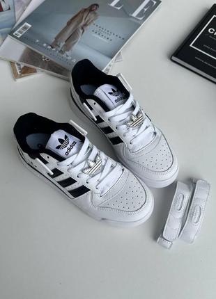 Кроссовки adidas forum white black6 фото