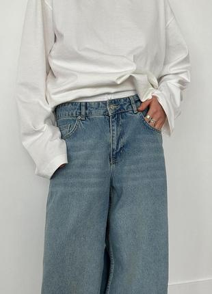 Широкі беггі джинси dilvin blue baggy jeans prihodova wide leg дуже широкі штанини бойфренди4 фото