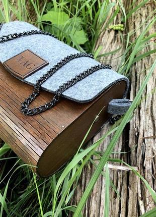 Дерев'яна сумочка, жіноча сумочка, женская деревянная сумка пасиландр3 фото
