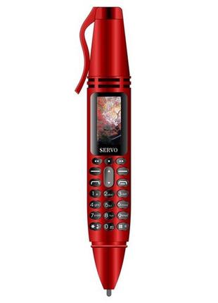 Ручка мобільний телефон портативний з камерою 0.08 mp і bluetooth ak 007 (червоний)1 фото