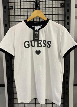 Стильная современная футболка женская в стиле guess