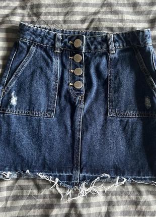Модна, фірмова джинсова юбка.1 фото