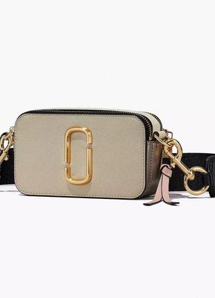 Сумка брендовая marc jacobs the snapshot khaki multi bag кожа оригинал3 фото