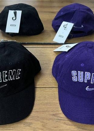 Кепка жіноча / чоловіча чорна / синя nike supreme