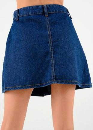 Актуальная легкая юбка из джинса летняя юбка из денима денимовая юбка коттоновая юбка мини3 фото