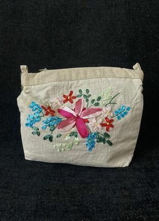 Косметичка-сумочка «полевые цветы».5 фото