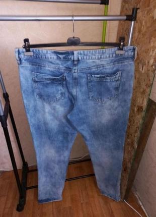Стильні джинси з високою посадкою і розрізами 54-56 розмір3 фото