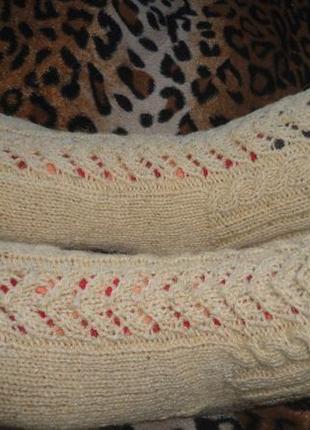 Вязаные носки из натуральной овечьей шерсти 37-38.2 фото