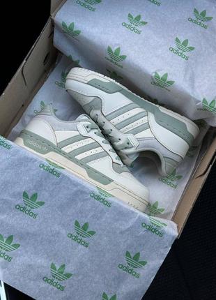 🔥женские кроссовки adidas originals rivarly beige olive8 фото