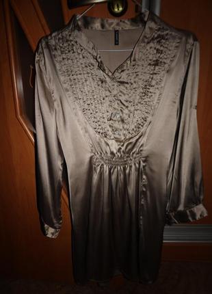 Атласне плаття - туніка розмір 46-481 фото