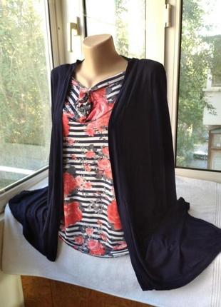 Вискозная трикотажная блуза блузка лонгслив большого размера батал6 фото