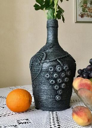 Авторская ваза ручной работы «виноград».1 фото