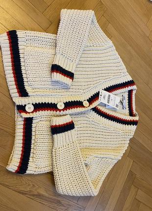 Белый в&nbsp; вязаный кардиган от zara, винтаж, cottagecore
