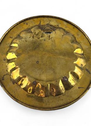 Тарелка бронзовая настенная белая " тадж махал" ( d-18; h-1 см)2 фото