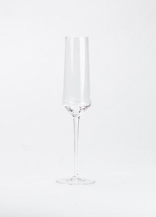 Келих для шампанського фігурний з тонкого скла набір 6 шт3 фото