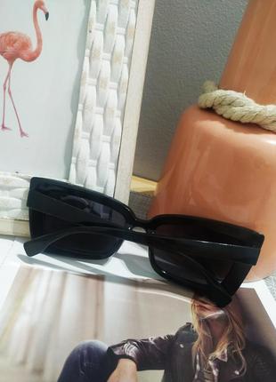 Черные имиджевые очки большие тренд ретро винтажные окуляри сонцезахисні4 фото