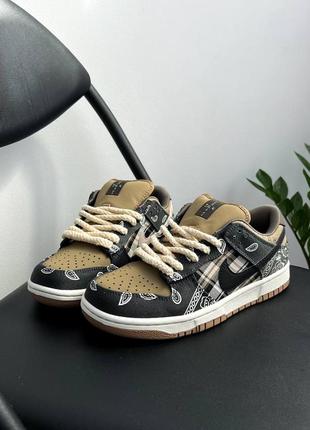 Кроссовки travis scott x nike sb dunk low10 фото