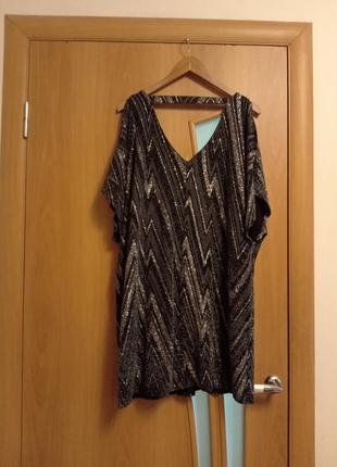 Ошатне блискуче трикотажне плаття, розмір 189 фото