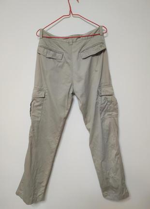 Штани брюки чоловічі повсякденні карго бежеві прямі широкі довгі moddison man, розмір m4 фото