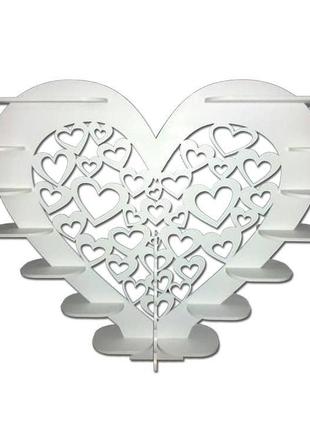 Подставка для капкейков, пирожных, кендібар в форме сердца