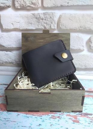 Шкіряне портмоне коричневе simbios, гаманець шкіряний коричневий2 фото