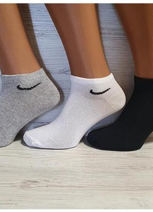 6 пар подростковые спортивные короткие носки "nike" демисезонные, летние 36-40р.ассорти