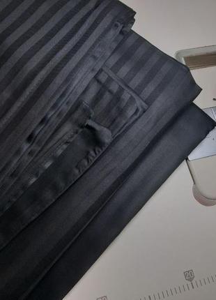 Постельное белье из турецкого страйп-сатина черный тм царский дом3 фото