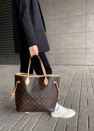 Женская сумка neverfull brown6 фото