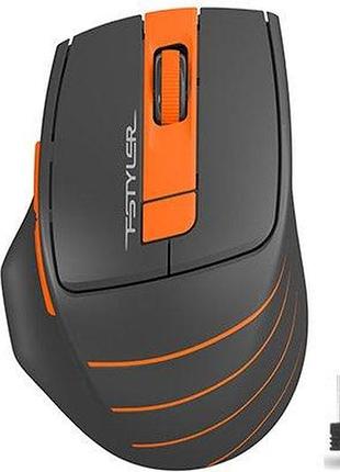 Мышь беспроводная a4tech fstyler fg30 (orange), usb, цвет черный+оранжевый