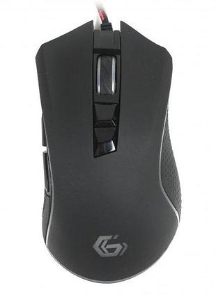 Оптическая игровая мышка gembird musg-301, usb интерфейс, 3200 dpi, черная