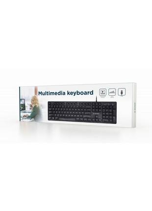 Клавиатура проводная gembird kb-mch-03-ua, украинская раскладка, мультимедийная, "шоколадные" клавиши, черный3 фото