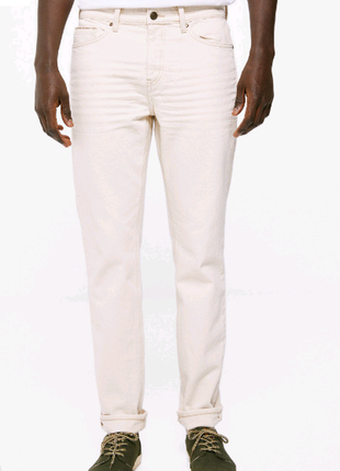 Джинси denim co 34/32 slim fit white1 фото